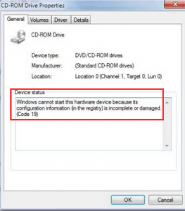 Windows Code 19 Error Fix
